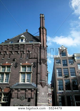 Antigas casas em Amesterdão, Países Baixos