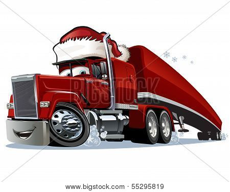 Cartoon Christmas Truck