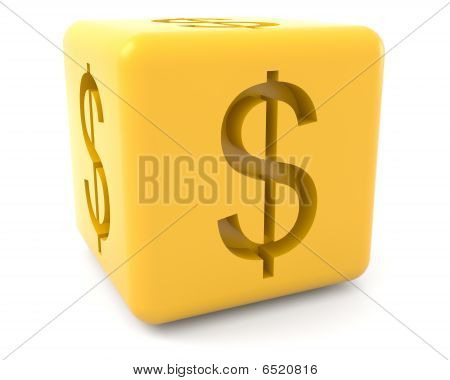Cubo com cifrão