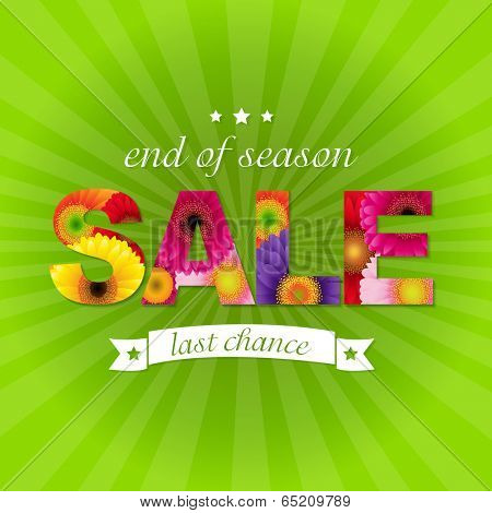 Gerbers Sale Sunburst Poster, With Gradient Mesh, Vector Illustration