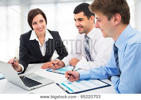 Business people working together