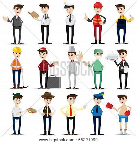 Cartoon Occupation Set