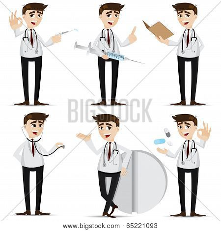 Cartoon Doctor In Action