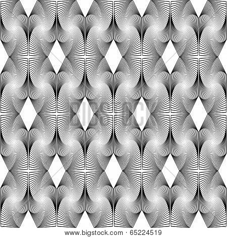 Design Seamless Monochrome Decorative Diamond Geometric Pattern
