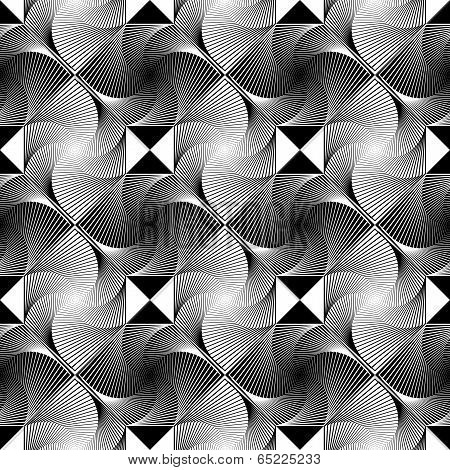 Design Seamless Monochrome Decorative Geometric Pattern