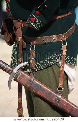 Close Up Of Man With Sword Sheath