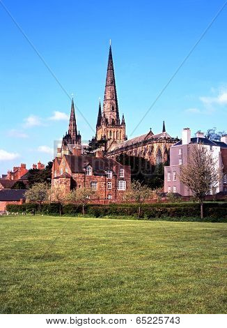 Cathedral, Lichfield, England.