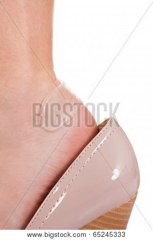 Sticky Bandage On Woman Heel