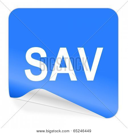 sav blue sticker icon 