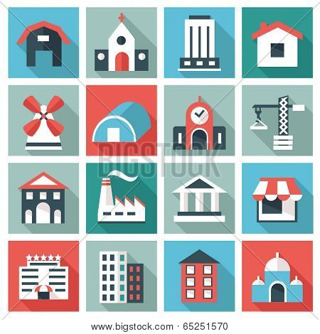 Set of house icons