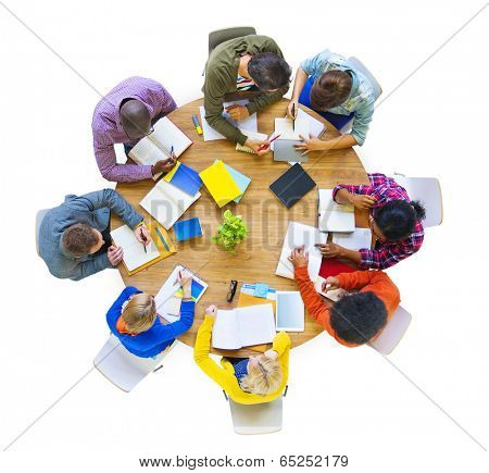 Multi-Ethnic Group Working Together