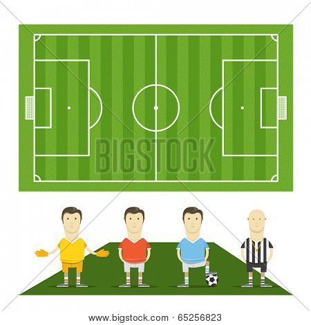 Green football field vector template