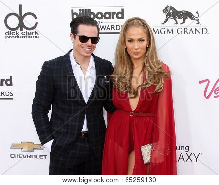 LAS VEGAS - MAY 18:  Casper Smart, Jennifer Lopez at the 2014 Billboard Awards at MGM Grand Garden Arena on May 18, 2014 in Las Vegas, NV