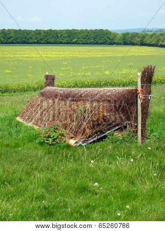 Thatched Horse Riding Jump Rural Landscape