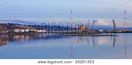 Tacoma Port Evening View, Wa