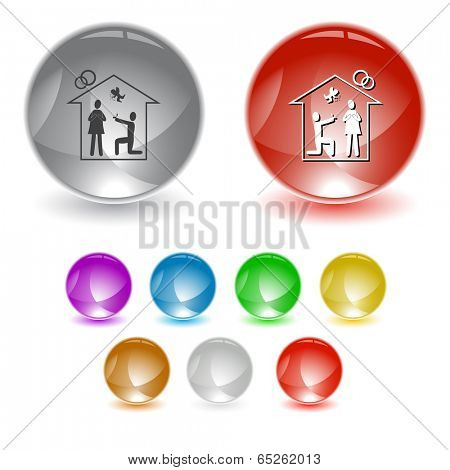 Home affiance. Vector interface element.