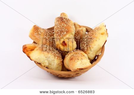 Hot Fresh Baked Pastry With Sesame Seeds