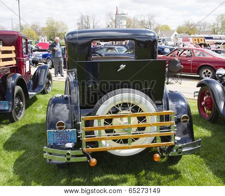 1930 Ford Model A Car Rear View