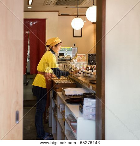 Japanese sweet shop in Kamakura Japan