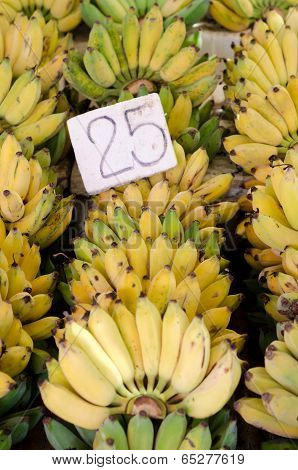 Musa Sapientum Banana In Market, Thailand