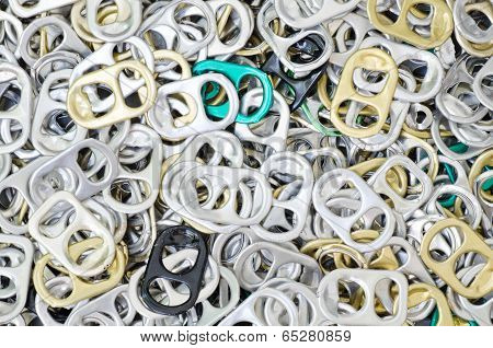 Closeup Plenty Of Ring-pulls