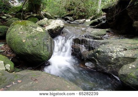 Waterfall In Rain Forest ,thailand