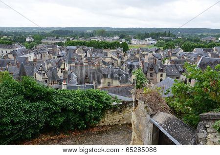 Roofs of Chinon town Vienne valley France