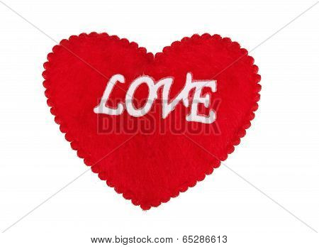 Textile Red Heart