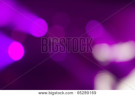 Defocused Entertainment Concert Lighting On Stage, Bokeh.