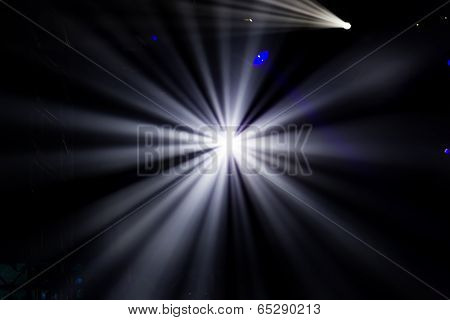 Defocused Entertainment Concert Lighting On Stage, Bokeh.