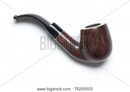 Classic Smoking Pipe, Isolated On White