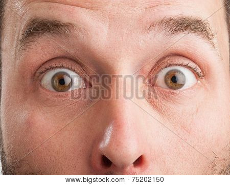 Mature Caucasian Man, Closeup, Surprised Look