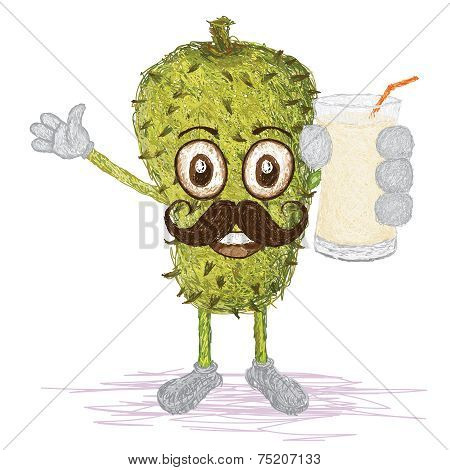 Soursop Fruit Mustache