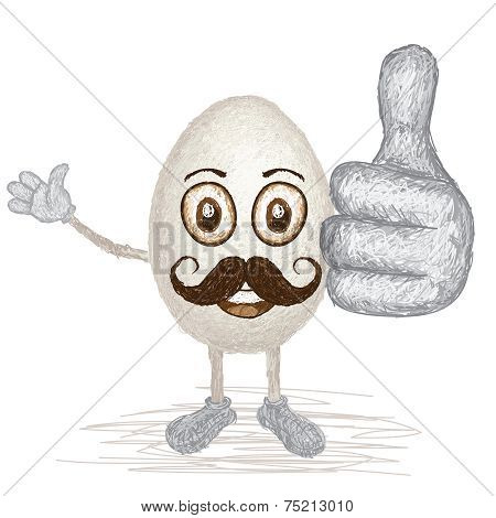 White Egg Mustache