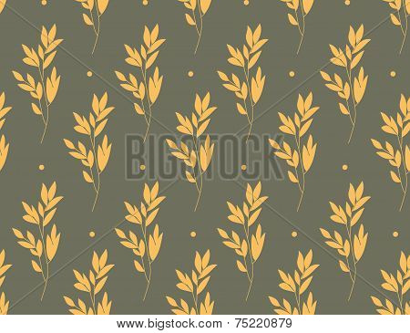 yellow branches on gray
