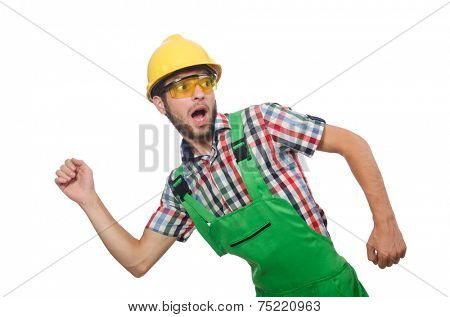 Industrial worker isolated on the white background