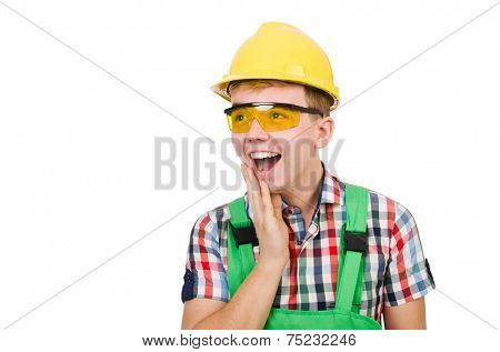 Industrial worker isolated on the white background