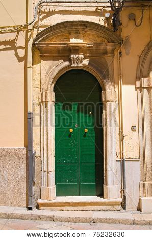 Wooden door. San Severo. Puglia. Italy.