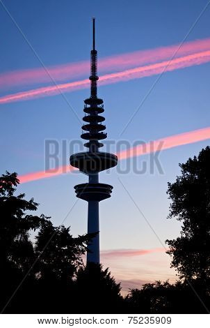 Hamburg Television Tower After Sunset, Germany