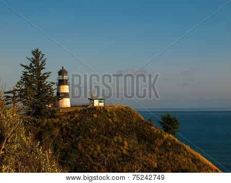 Cape Disappointment Lighthouse At Sunset On The Washington Coast Usa