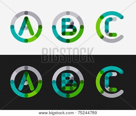 Minimal line design logo seg, business icons, branding emblems