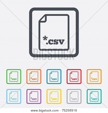 File document icon. Download CSV button.