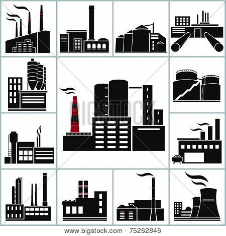 Factory and industry icons