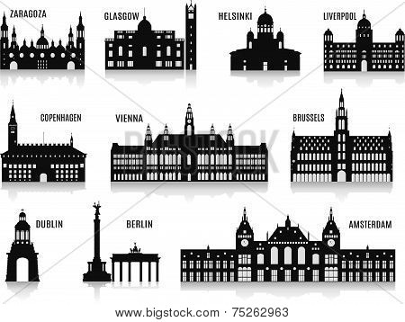 Silhouettes of cities