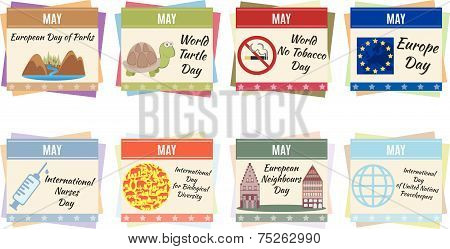 World holidays. May