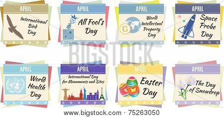 World holidays. April
