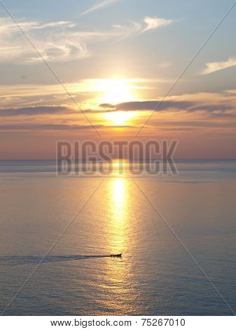 Wonderful sunset at the sea