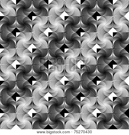Design Seamless Monochrome Decorative Geometric Pattern