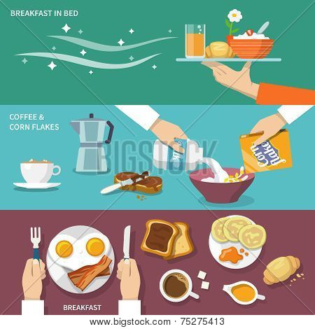Breakfast banner set