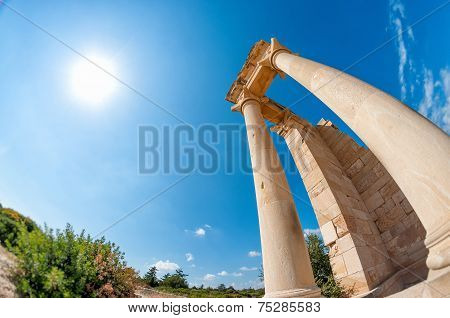 Ruins Of The Sanctuary Of Apollo Hylates - One Of The Most Popular Touristic Place In Cyprus